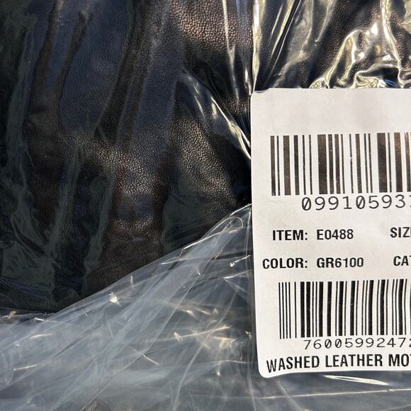 Madewell Washed Leather Motorcycle Jacket XS Black NWT E0488 Capsule Minimalist - Picture 5 of 5